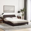 vidaXL Bett mit Matratze "Dover" Dunkelbraun 140x200 cm Stoff 3208407 Bild 3