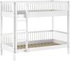 Etagenbett >Buche Massiv< Rollrost, 2x 90x200cm, Buche massiv weiß - 207,5x175,4x104,9cm (B/H/T) Bild 5