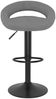 Barhocker KALSII höhenverstellbar 2er Set Hellgrau Samt | Barstühle drehbar Küchenhocker Thekenhocker für Küche Hausbar Bild 5