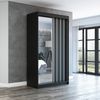 Schwebetürenschrank VIGO 2-türig Schrank 180 cm (mit Spiegel) Farbe: Schwarz Bild 2