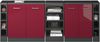 Küchenschrank für Dachschrägen R-Line Rot Hochglanz 210 cm 5er Set Schrankkorpuss 60 cm Tiefe Vicco Bild 5