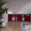 Küchenschrank für Dachschrägen R-Line Rot Hochglanz 210 cm 5er Set Schrankkorpuss 60 cm Tiefe Vicco Bild 4