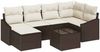 vidaXL Sofa Set mit Kissen 7 pcs Braun Poly Rattan 3346798 Bild 2