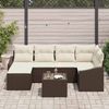 vidaXL Sofa Set mit Kissen 7 pcs Braun Poly Rattan 3346798 Bild 3