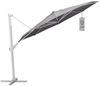 Kettler Ampelschirm LED 350 cm Sonnenschirm mit Schutzhaube rund Silber/Charcoal Bild 1