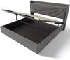 Polsterbett 180x200 cm mit Bettkasten und USB/Typ-C – Doppelbett aus Baumwoll-Leinen in Grau Bild 5