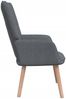 vidaXL Relaxsessel mit Hocker Dunkelgrau Stoff [327931] Bild 5