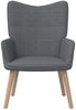 vidaXL Relaxsessel mit Hocker Dunkelgrau Stoff [327931] Bild 4