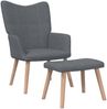 vidaXL Relaxsessel mit Hocker Dunkelgrau Stoff [327931] Bild 2