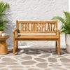 Massive Teak Sitzbank LIEBLINGSPLATZ 130cm Gartenbank Holzbank Teakbank Bild 2