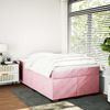 vidaXL Boxspringbett mit Matratze Rosa 120x200 cm Samt 3285280 Bild 3