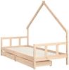 vidaXL Kinderbett mit Schubladen 90x200 cm Massivholz Kiefer 834552 Bild 3