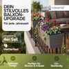 4er Set Balkonkasten Polyrattan grau Bild 2