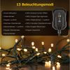 Salcar LED Solarleuchte LED Lichterkette Außen Solar Gartenleuchte Terrasse Balkon Party, 24,6m 480er LED mit Fernbedienung, 13 Modi, Wasserdichte Bild 3