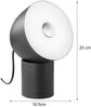 Kleine LED Tischleuchte LEE Schwarz / Weiß, Höhe 25cm Bild 4
