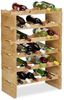 Relaxdays Stapelbares Weinregal aus Bambus Bild 1