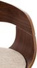 2er Set Barhocker NADAN - Stoff Walnuss/creme 50x48x88 cm | Barstuhl Höhenverstellbar Mit Lehne Drehbar Tresenhocker Tresenstuhl Kneipenhocker Bild 5