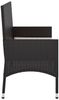 vidaXL Gartenbank 2-Sitzer mit Kissen Schwarz Poly Rattan 319488 Bild 5