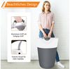 TUWENA Wäschekorb Großer 90L Wäschesammler mit Aluminiumgriffen, faltbarer Wäschekorb Bild 4