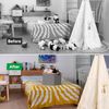 Faltbarer Wäschekorb 50L Bambus Stoff Aufbewahrung Klappbar Laundry Basket Bild 5