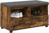 vidaXL Flurbank mit Kissen mit Regal Geräucherte Eiche 80 x 38 x 46 cm 891460 Bild 3