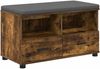 vidaXL Flurbank mit Kissen mit Regal Geräucherte Eiche 80 x 38 x 46 cm 891460 Bild 2