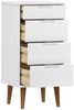 vidaXL Schubladenschrank MOLDE Weiß 40x35x82 cm Massivholz Kiefer 350502 Bild 5