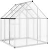 vidaXL Gewächshaus mit Fundamentrahmen Silbern 169x169x195 cm Alu 4005828 Bild 5