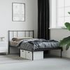 vidaXL Bettgestell mit Kopfteil Metall Schwarz 90x190 cm 352472 Bild 4