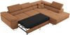 Ecksofa L-Form Couch mit Schlaffunktion und Verstellbare Kopfstützen - GUSTAW - Orange Stoff - Links Bild 4