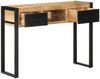 vidaXL Konsolentisch 100x35x75 cm Raues Massivholz Mango 4015927 Bild 3