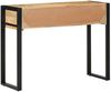 vidaXL Konsolentisch 100x35x75 cm Raues Massivholz Mango 4015927 Bild 5