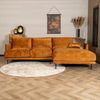 Bronx71 Ecksofa Denver Samt ockergelb/cognac rechts Bild 3