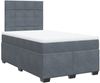 vidaXL Boxspringbett mit Matratze Dunkelgrau 120x190 cm Samt 3290859 Bild 2
