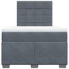 vidaXL Boxspringbett mit Matratze Dunkelgrau 120x190 cm Samt 3290859 Bild 4