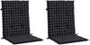 vidaXL Niedriglehner-Auflagen 2 Stk. Schwarz Karomuster Stoff 361322 Bild 3
