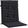 vidaXL Niedriglehner-Auflagen 2 Stk. Schwarz Karomuster Stoff 361322 Bild 5