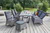 Sofa 3-Sitz Keramo Living, Rattan, Grau, Schwarz, 205 x 105 x 89 cm Bild 5
