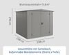 Hörmann Ecostar Metall-Gerätehaus Trend mit Satteldach Typ 2, 238x238 cm , graualuminium, 5,7 m²,2-flüglige Tür Bild 5