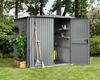 Hörmann Ecostar Metall-Gerätehaus Trend mit Satteldach Typ 2, 238x238 cm , graualuminium, 5,7 m²,2-flüglige Tür Bild 3