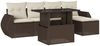 vidaXL 6-tlg. Garten-Sofagarnitur mit Kissen Braun Poly Rattan 3268503 Bild 2