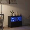 vidaXL LED-Sideboard Schwarz 81 x 37 x 66,5 cm Holzwerkstoff 863032 Bild 4