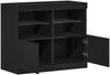 vidaXL LED-Sideboard Schwarz 81 x 37 x 66,5 cm Holzwerkstoff 863032 Bild 5