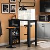 SoBuy FWT17-II-SCH Bartisch, Spanplatte, Melamin, Schwarz, 112 x 106 x 57 cm Bild 2