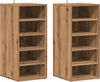 vidaXL Schuhschränke 2 Stk. Artisan-Eiche 32x35x70 cm Holzwerkstoff 856713 Bild 2