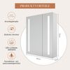 AQUABATOS Badezimmerspiegelschrank mit LED Spiegelschrank Bad mit Beleuchtung 60cm breit 2 türen (mit Steckdose Wandschrank Bad IR Sensor Doppelseitige Glasspiegel Soft-Close-Funktion Kaltweiß, Badezimmer Spiegelschrank Alurahmen Antibeschlag dimmbar) ... Bild 2