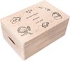 Creative Deco Holzkiste Einschulung Geschenk Junge Mädchen Schulanfang, Natur 30 x 20 x 14 cm Bild 2