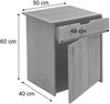 Kommode HWC-L76, Nachttisch Beistelltisch, Industrial Massiv-Holz MVG-zertifiziert 60x50x40cm, natur mit Metall-Optik Bild 3