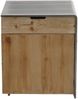 Kommode HWC-L76, Nachttisch Beistelltisch, Industrial Massiv-Holz MVG-zertifiziert 60x50x40cm, natur mit Metall-Optik Bild 5