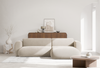 Selsey 'Emia' Ecksofa mit Chenillebezug und Schlaffunktion, Beige, rechts Bild 2
